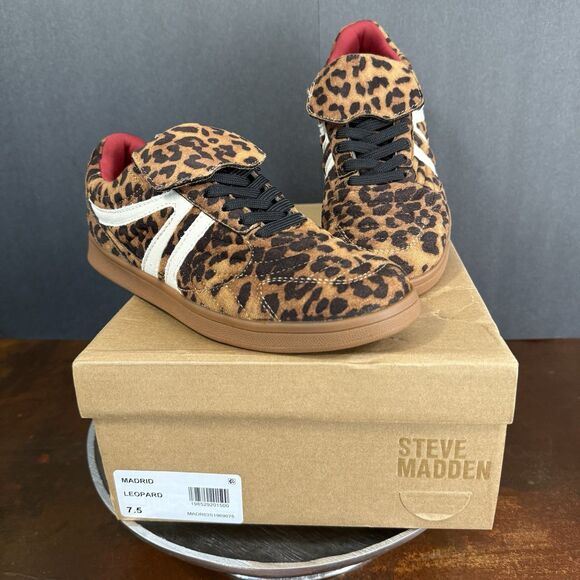 Steve Madden Shoes - Streetwear Edgy Steve Madden Women Madrid Leopard Sneaker Size 7.5 Bujee Glam